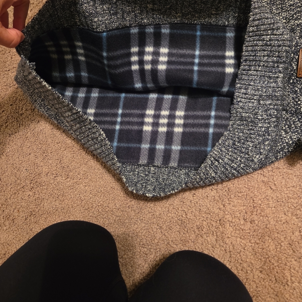 *NWT* Buffalo David Bitton Navy Sweater w/Fleece Interior - Picture 4 of 5